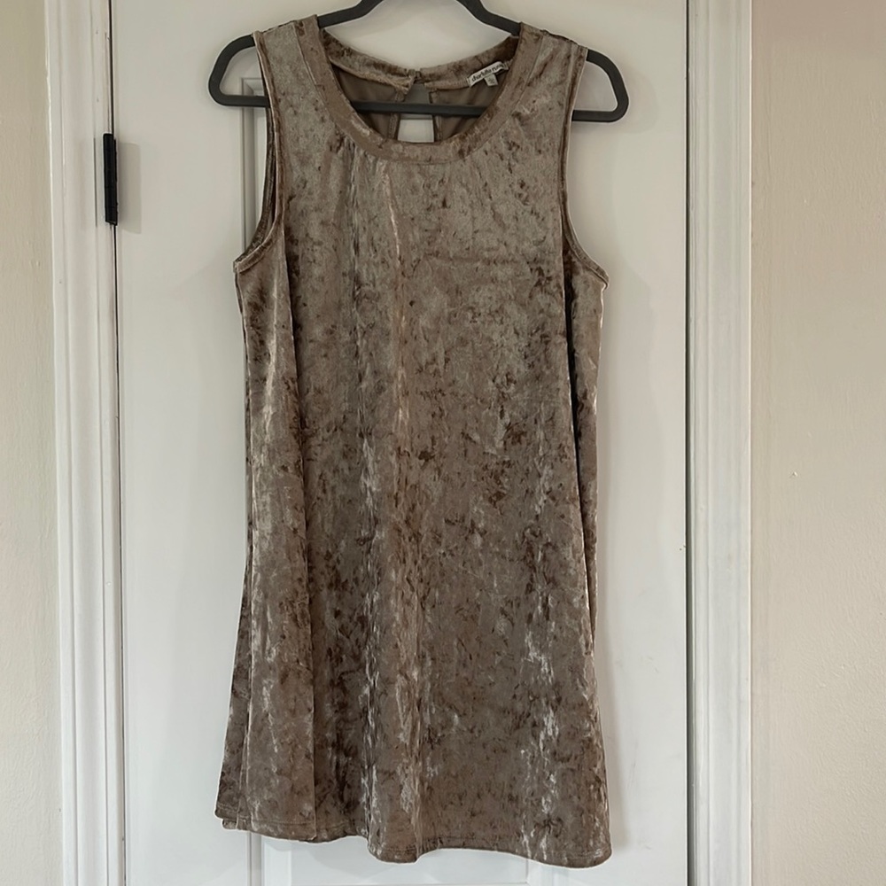 L Charlotte Russe Tan Shift Dress